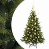 vidaXL Umetna božična jelka z bučko 150 cm 150 LED Toplo bela