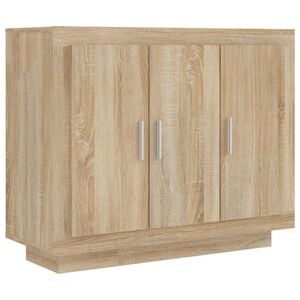 vidaXL Komoda sonoma hrast 92x35x75 cm konstruiran les