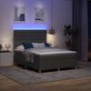 vidaXL LED Box Spring Postelja Temno siva 140 x 190 cm blago