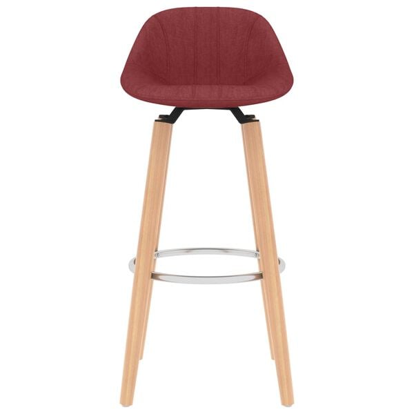 vidaXL Barski stolčki 2 kosa vinsko rdeče blago