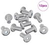vidaXL Zaklepni vijak Enobarvno 12 kos Srebrna M6 x 12 mm Jeklo