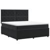 vidaXL Postelja boxspring z vzmetnico Črna 140 x 190 cm Žamet