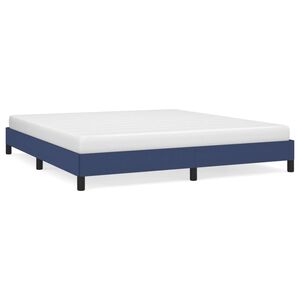 vidaXL Posteljni okvir brez vzmetnice moder 180x200 cm blago