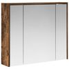 vidaXL Kopalni&scaron;ka ogledalna omara Dimljeni oreh 73,5 x 16 x 62,5 cm