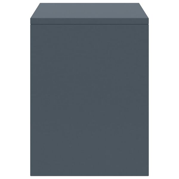 vidaXL Nočna omarica svetlo siva 35x30x40 cm trdna borovina