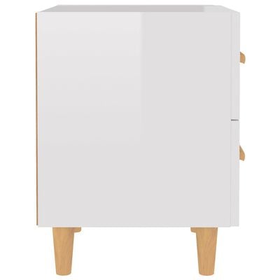 vidaXL Nočna omarica visok sijaj bela 40x35x47,5 cm