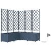 vidaXL Vrtni lonček Siva 40 x 40 x 125,5 cm Plastika