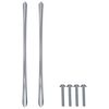 vidaXL Ročaj 2 pcs srebrna 107 x 3.6 x 23 mm Nerjaveče jeklo