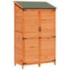 vidaXL Vrtno skladi&scaron;če Rjava 106,5 x 56 x 176 cm Inženirski les