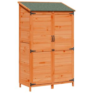 vidaXL Vrtno skladi&scaron;če Rjava 106,5 x 56 x 176 cm Inženirski les