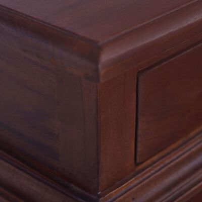 vidaXL Nočna mizica klasično rjava 35x30x60 cm trden mahagonij