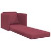 vidaXL Sofa postelja 60cm Vinorodna rdeča blago