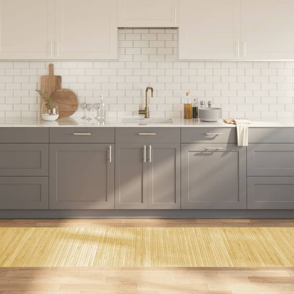 vidaXL Preproga pravokotna svetlo naravna 80x400 cm bambus