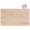 vidaXL Mizna plo&scaron;ča 3 kosi 80x47x2,5 cm pravokotna trdna borovina