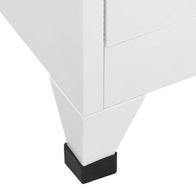 vidaXL Garderobna omarica na ključ s 3 predelki 38x45x180 cm