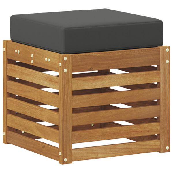 vidaXL Stolčka 2 Kos Naravna in antracitna Masiven les akacije