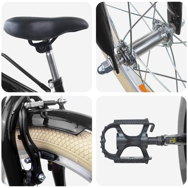 vidaXL Otro&scaron;ko Kolo 20 Palcev za starost od 6 do 11 let Črna