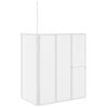 vidaXL Kopalna zaslonka Mlečno 120 x 70 x 137 cm Aluminij
