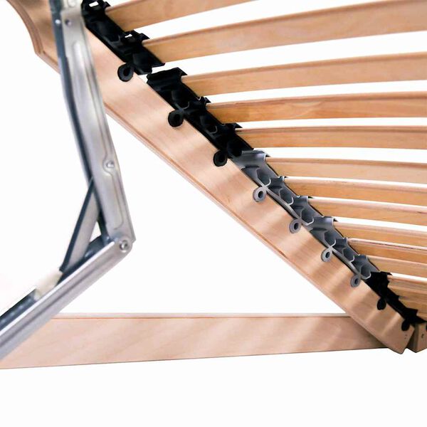 vidaXL Lamelni podstavek Rjava 140 x 190 cm Trda bukovina