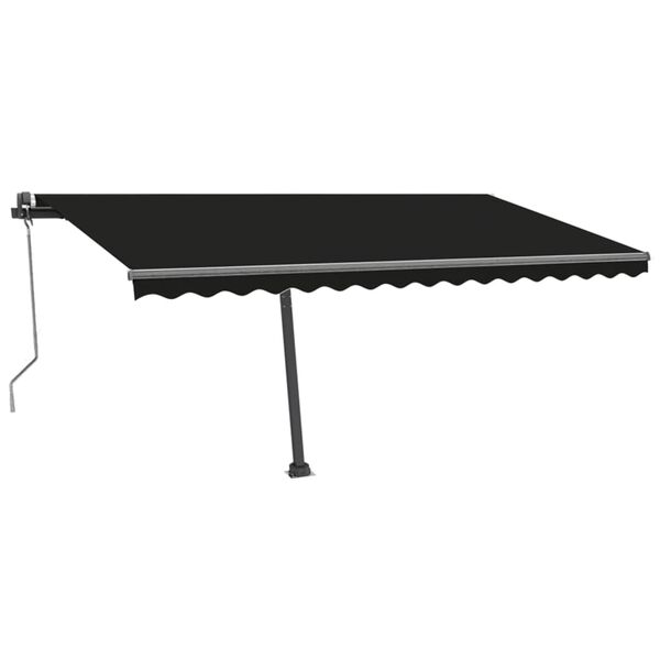 vidaXL Prostostoječa avtomatska tenda 400x300 cm antracitna