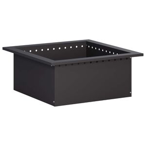 vidaXL Obroč za Ognji&scaron;če Črna 60 x 60 x 25 cm Jeklo