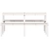 vidaXL Piknik miza bela 160x134x75 cm trdna borovina