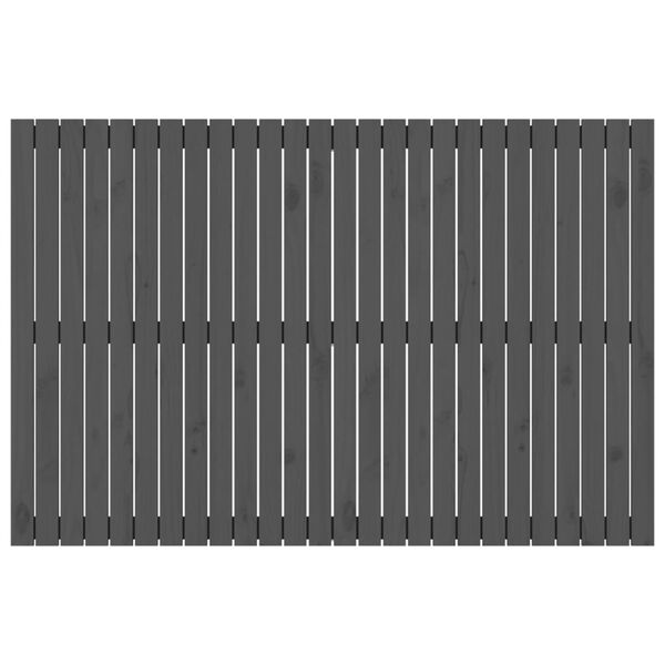 vidaXL Stensko posteljno vzglavje sivo 166x3x110 cm trdna borovina