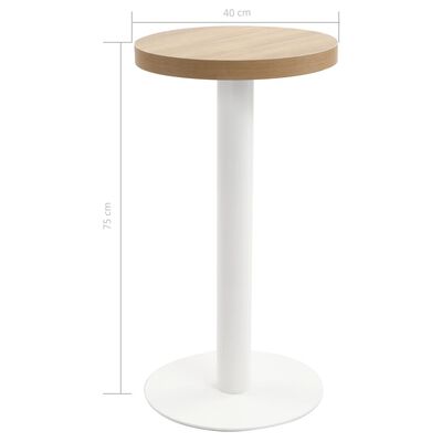 vidaXL Bistro miza svetlo rjava 40 cm mediapan