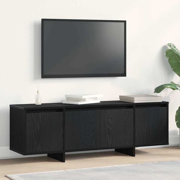 vidaXL TV omarica Črna Orehovina 120 x 30 x 40,5 cm Konstruiran les