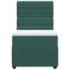vidaXL Box spring postelja z vzmetnico temno zelena 80x200 cm žamet