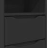 vidaXL Posteljne mize 2 pcs Črna 40 x 30 x 467 cm Konstruiran les