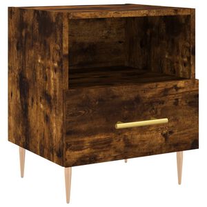 vidaXL Nočna omarica dimljeni hrast 40x35x47,5 cm inženirski les