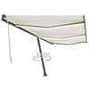 vidaXL Ročno zložljiva tenda z LED lučkami 600x300 cm krem
