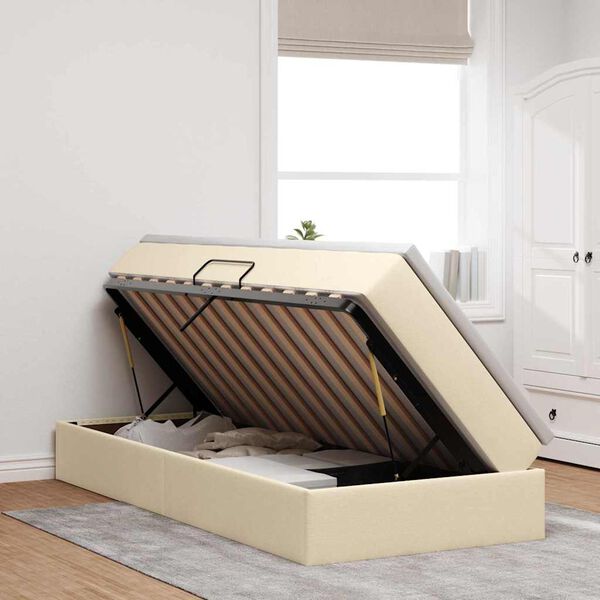 vidaXL Postelja z dodatnim prostorom za shranjevanje in vzmetnico