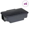 vidaXL Pasti za mi&scaron;i 6 kosov ?rne 22x12,5x7,5 cm