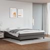 vidaXL Vzmetnica z žepkasto vzmetjo srednje trdote siva 160x200x20 cm umetno usnje