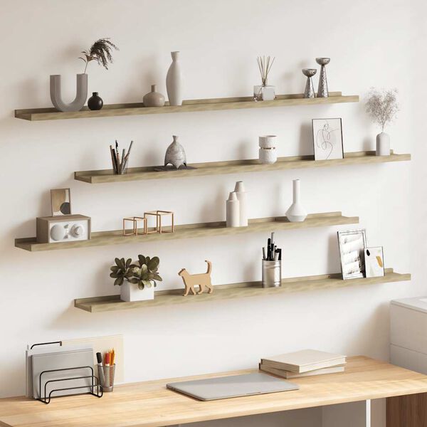 vidaXL Stenske police 4 kosi sonoma hrast 115x9x3 cm