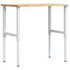 vidaXL Delovna miza 100x60x(71,5-98) cm trdna hrastovina