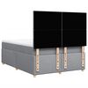 vidaXL Box spring posteljni z vzmetnico svetlo siv 140x190 cm blago
