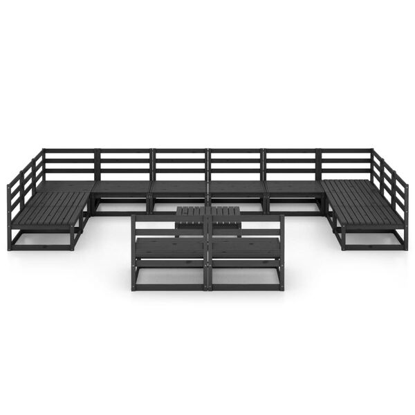 vidaXL Vrtna sedežna garnitura 13-delna trdna borovina