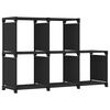 vidaXL Regal s 5 kockastimi policami črn 103x30x72,5 cm blago
