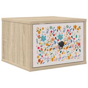 vidaXL Stenska nočna omarica MAINZ Sonoma hrast 36 x 33 x 25 cm