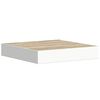 vidaXL Stenske police 4 kosi barva hrasta in bela 23x23,5x3,8 cm MDF