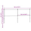 vidaXL Posteljno vzglavje dimljeni hrast 160cm inženirski les in jeklo