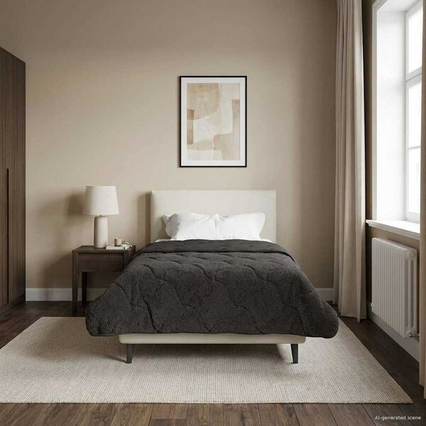 vidaXL Zimska posteljnina &Scaron;onerisan Antracit 135 x 200 cm