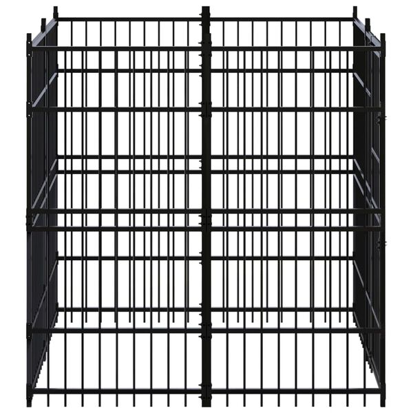 vidaXL Zunanji pasji boks jeklo 3,69 m&sup2;