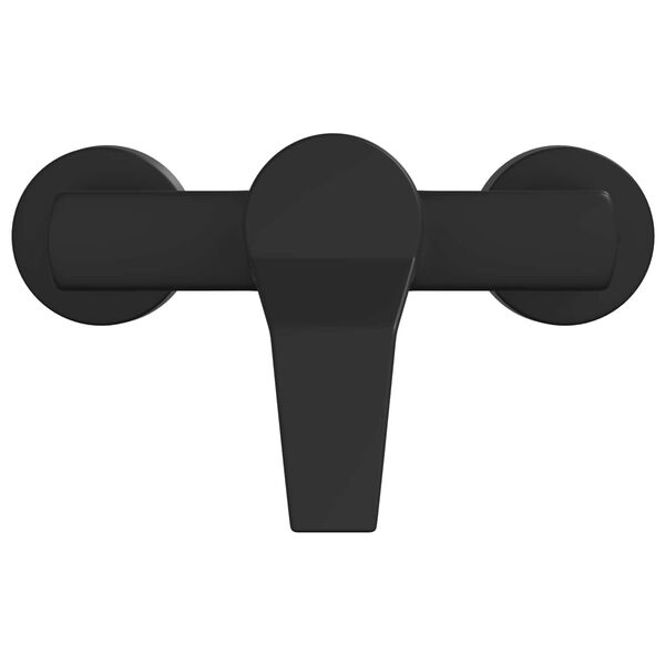 vidaXL Mešalna pipa za tuš Črna G 1 / 2 palca Medenina