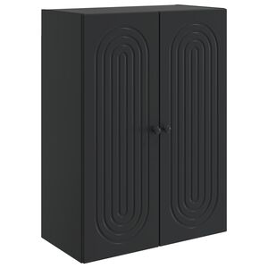 vidaXL Omara za steno Črna 66 x 34,5 x 90 cm Inženirski les