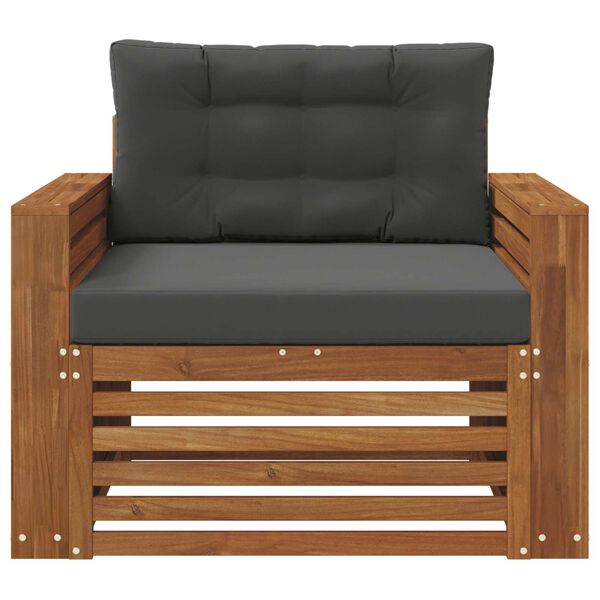 vidaXL Zunanja garnitura za sedenje Masivno akacijevo les in poliester