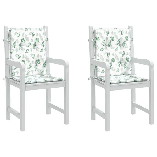 vidaXL Blazine za stole 2 kosa vzorec listja blago